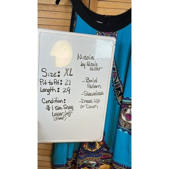 Nicole by Nicole Miller Sleeveless Halter Like Top MCM Vibes in XL - Picture 2 of 11